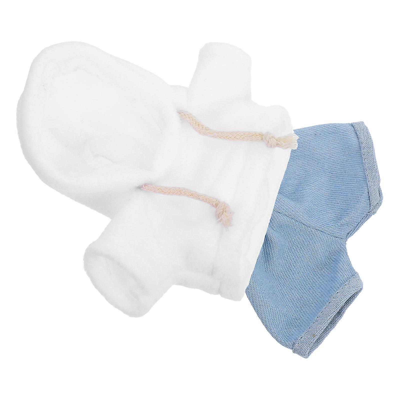 Plush Bear Costume Set for Dolls – Soft Hoodie & Jeans Outfit, Comfortable & Easy to Clean, Mini Clothing for Imaginative Play