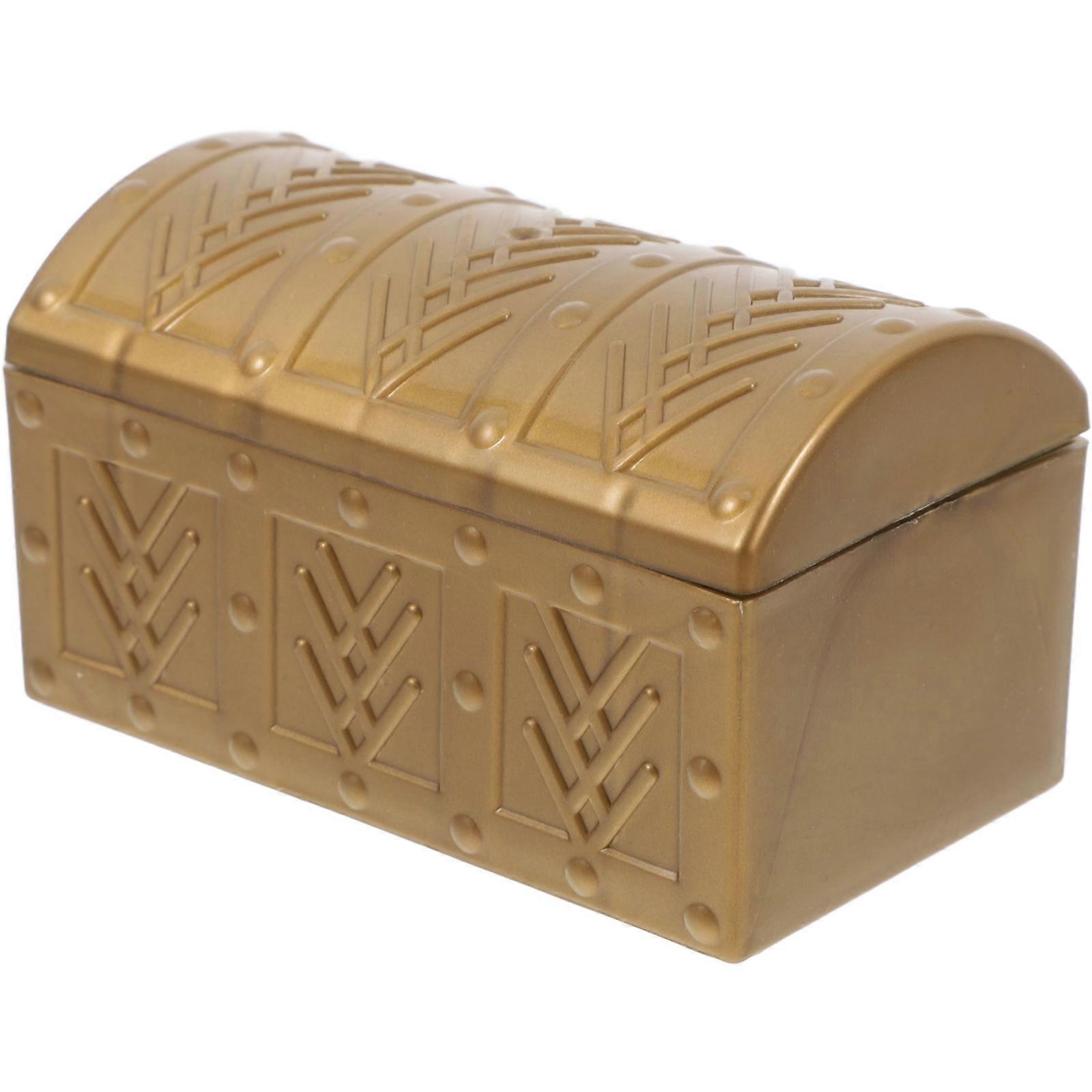 Mini Treasure Chest for Pirate Theme – Multifunctional Plastic Keepsake Box for Pretend Play, Game Prizes, Classroom Rewards, Coins, Jewelry & Party