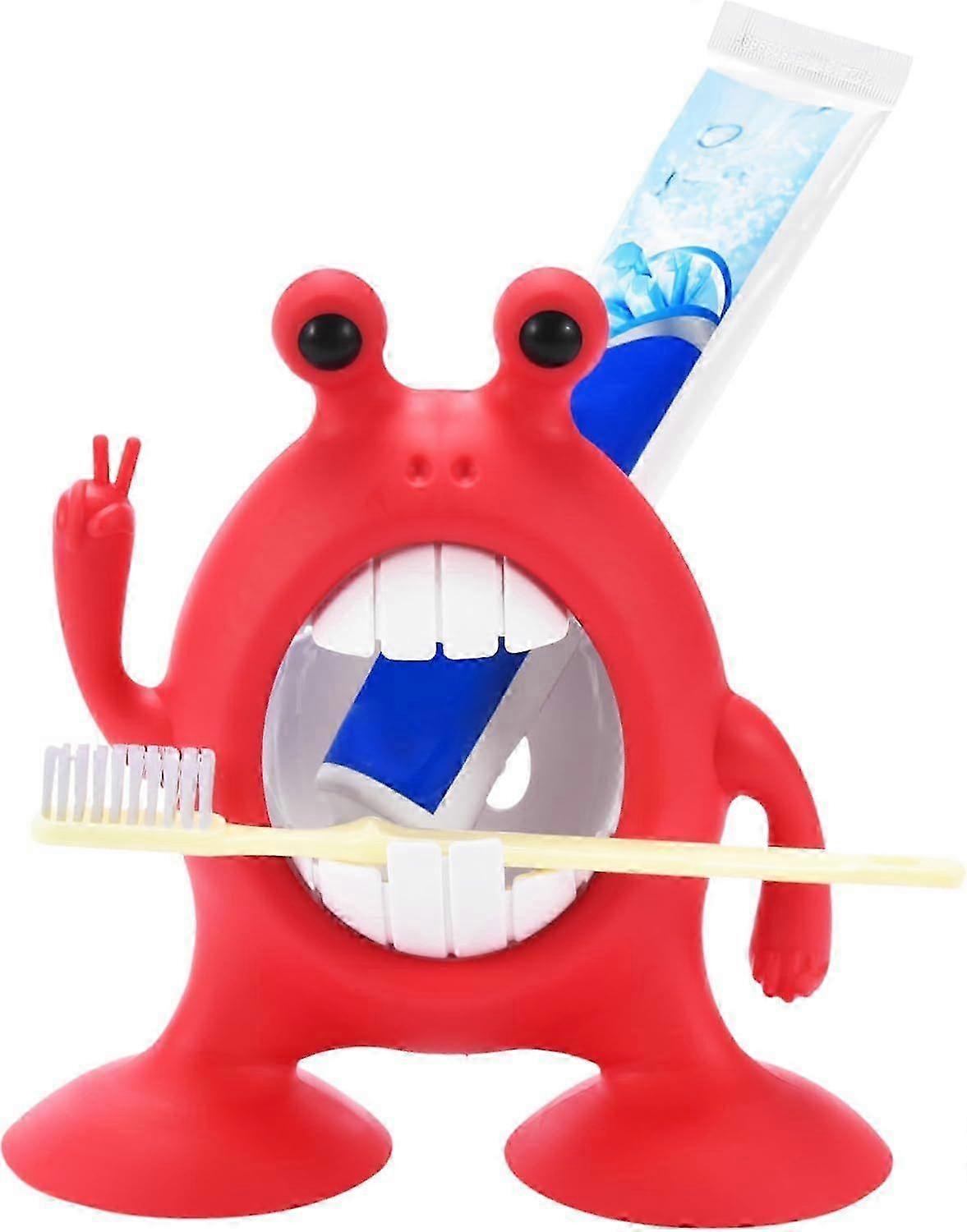 Cute Red Frog Toothbrush Cup - Fun Kids Bathroom Accessory