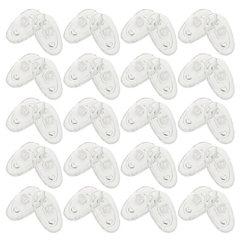 Eyeglass Pads for Nose Fits Nose Bridge Shape for Glasses Wearers Transparent Silicone 30Pairs