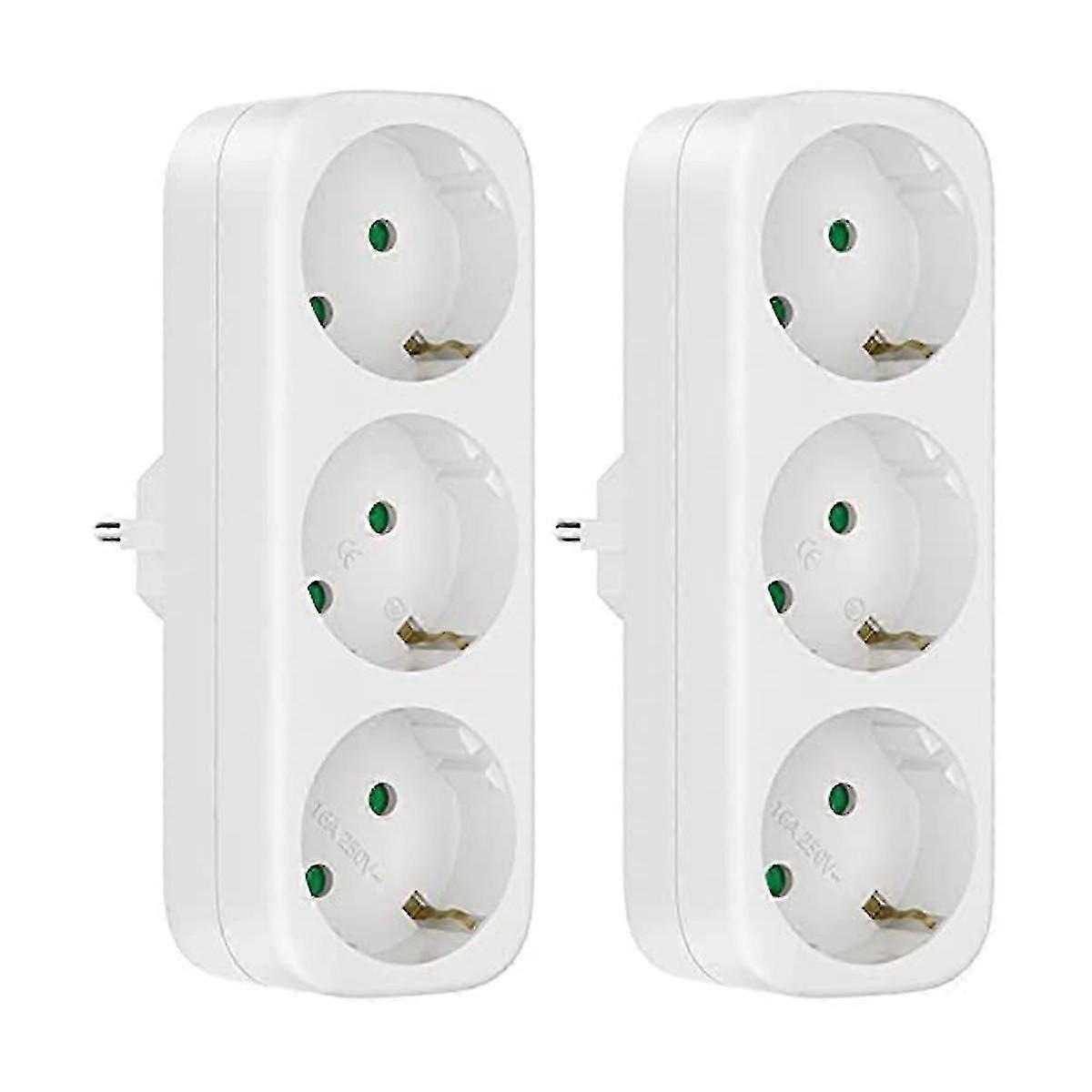 Multi Socket Without Cable, 250V/16A Socket Adapter, Portable Sockets, 3680W Converter Socket EU Pl