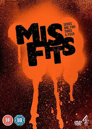 Misfits Series 1-4 DVD (2012) Robert Sheehan cert 18 - Region 1