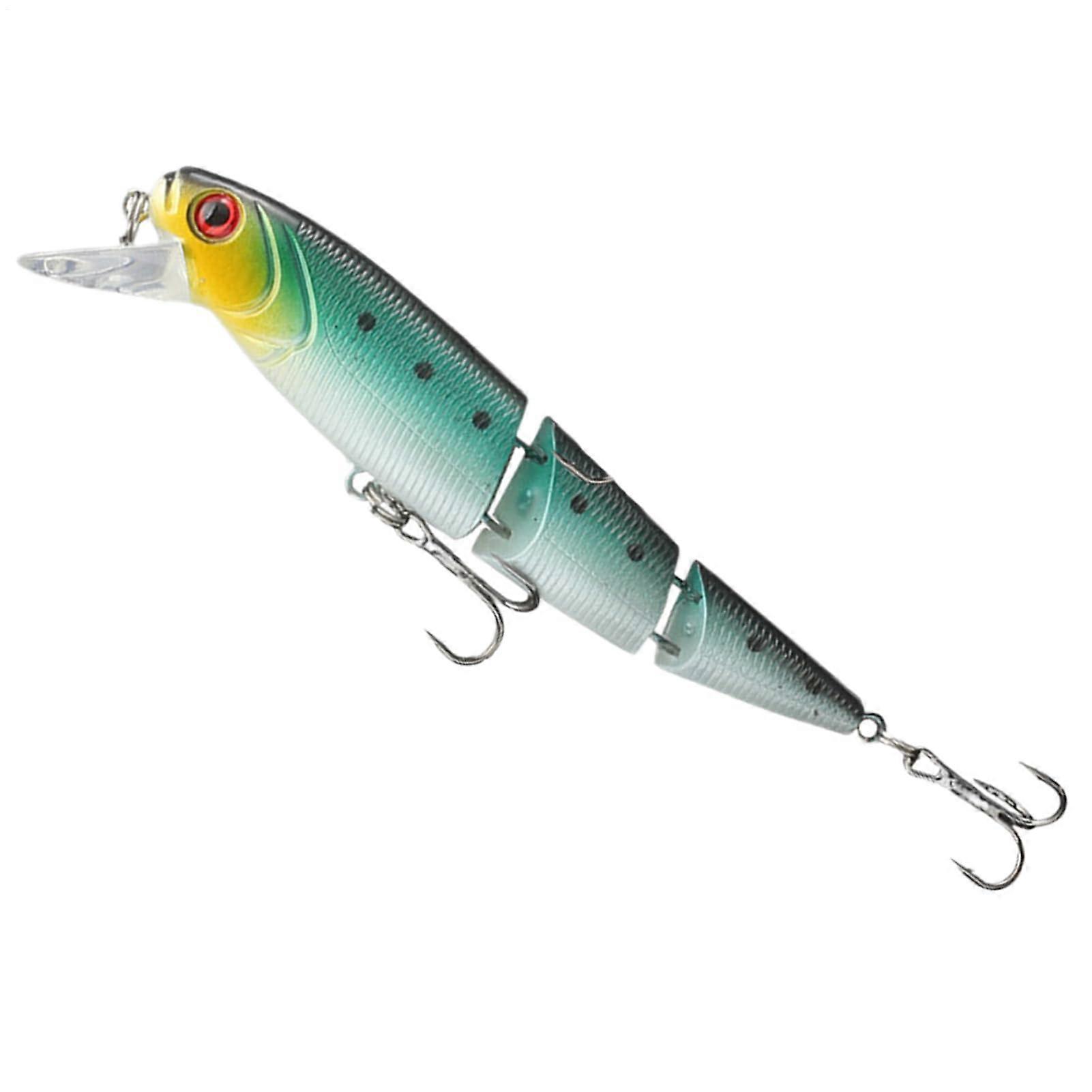 Articulated Swimbait Multi-Jointed Lure With Triple Hooks, ABS Plastic, Size 5cm