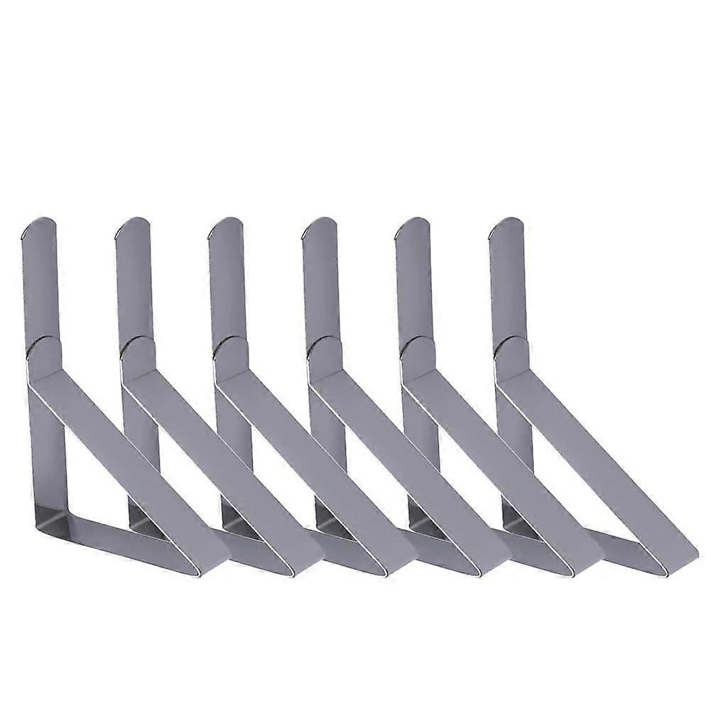 Tablecloth Clamps Stainless Steel Table Clip Holders 6-Pack 7.2 x 4.6 x 1.2 cm Ideal for Home Picnics Parties