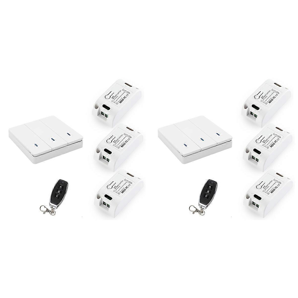 Wireless Smart Light Switch 433MHz Lighting Control Intelligent Switch AC 90-250V 10A Module( 2 W an