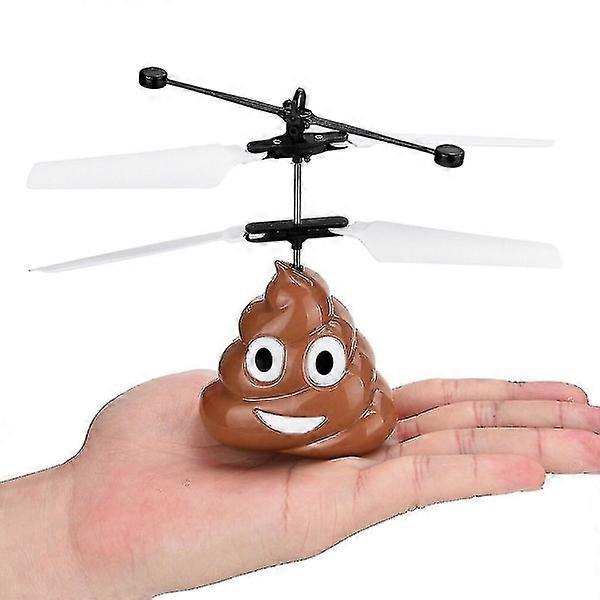 Flying Poop Infrared Induction Remote Control Induction Mini Airplane Toy [DB]