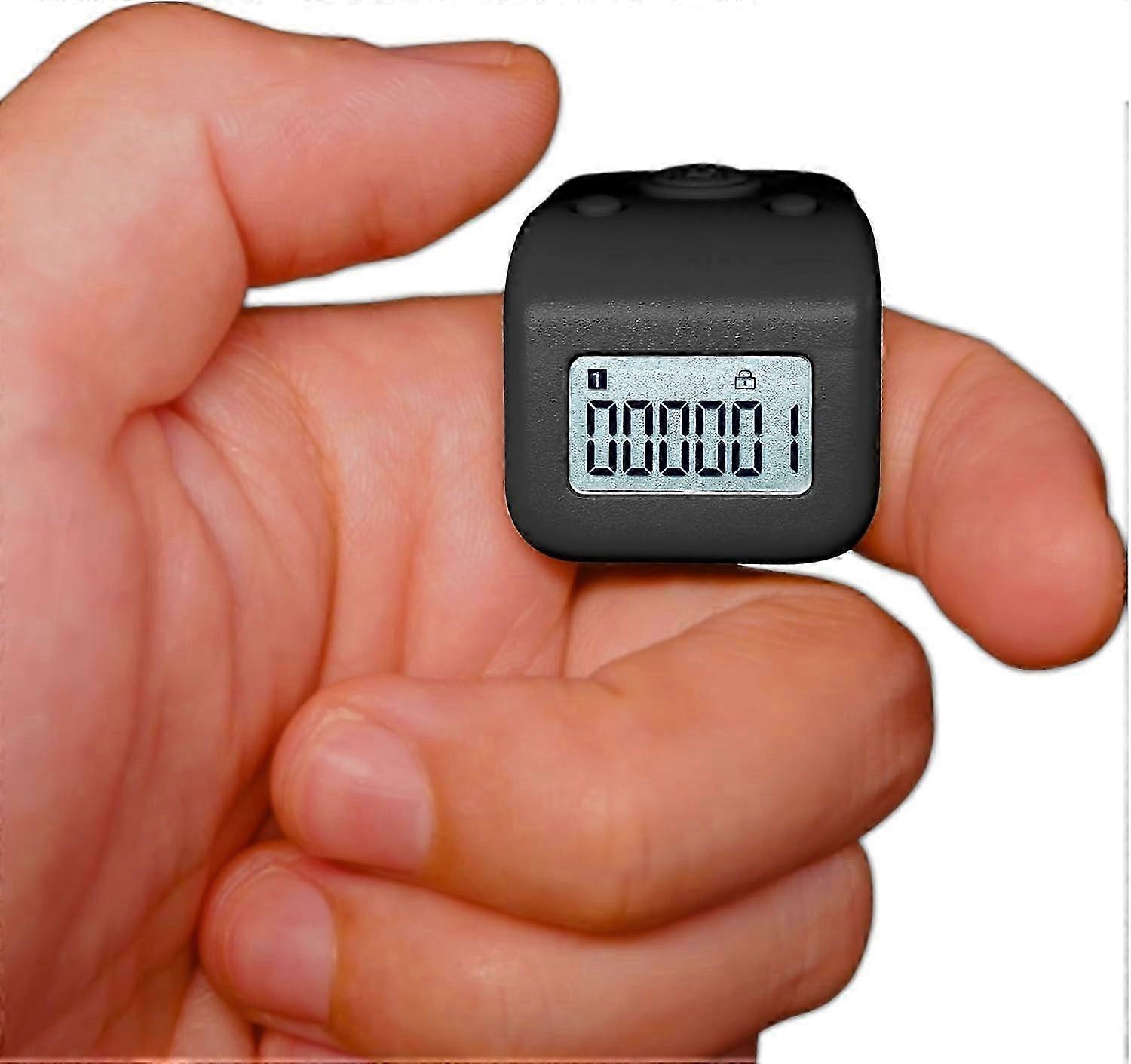 Rechargeable Finger Counter, IPX8 Waterproof Lap Counter, Silent 6-Channel Digital Tasbih Counter with LED