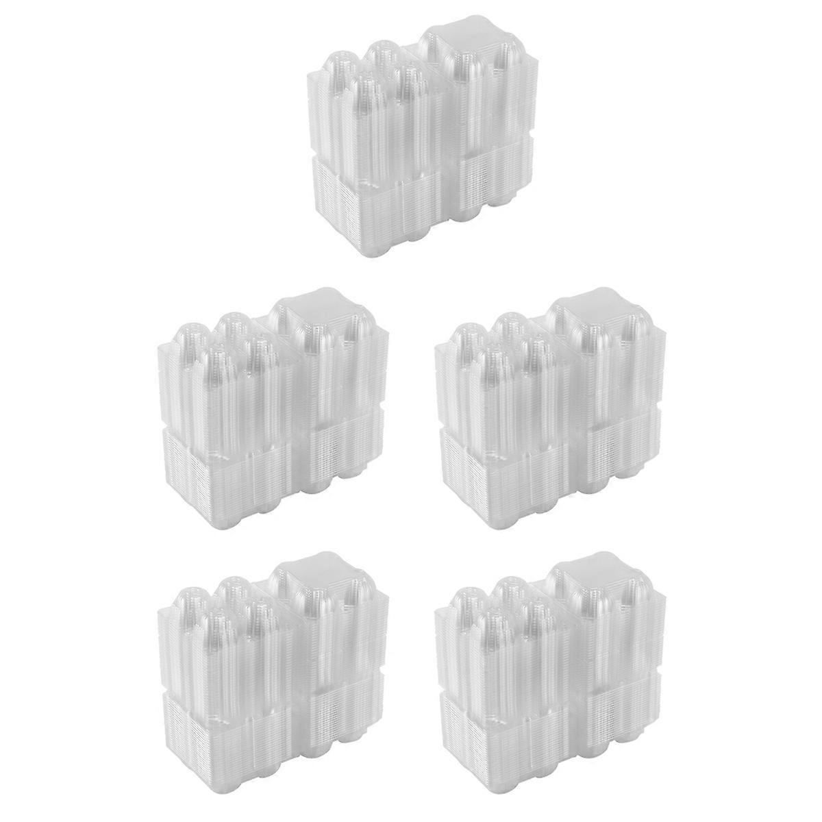 250Pcs Plastic Egg Cartons Bulk Clear Chicken Egg Tray Holder for Family Pasture Chicken Farm Busine