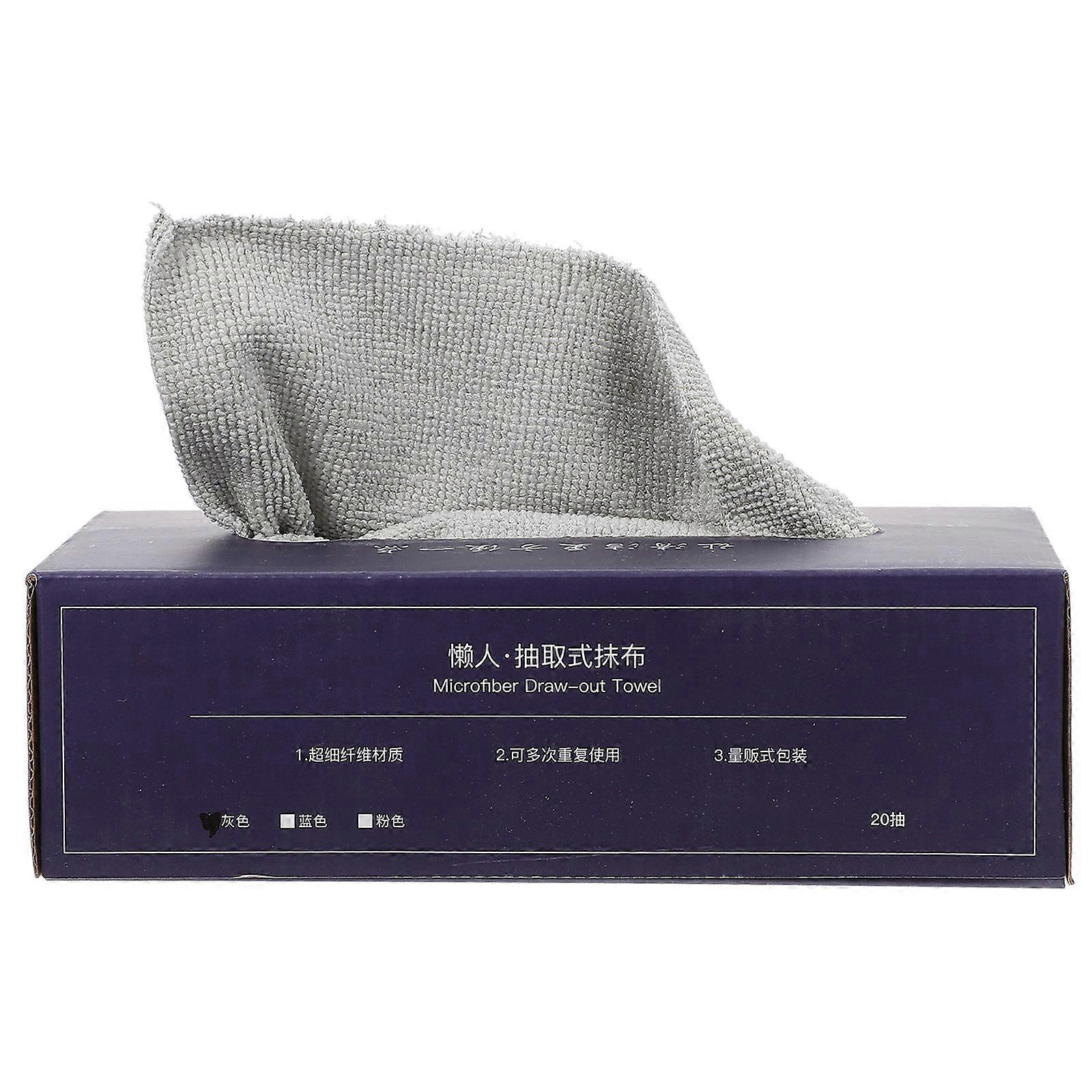 Grey Microfiber Cleaning Cloths for Kitchen Use Strong and Durable 20 Pieces