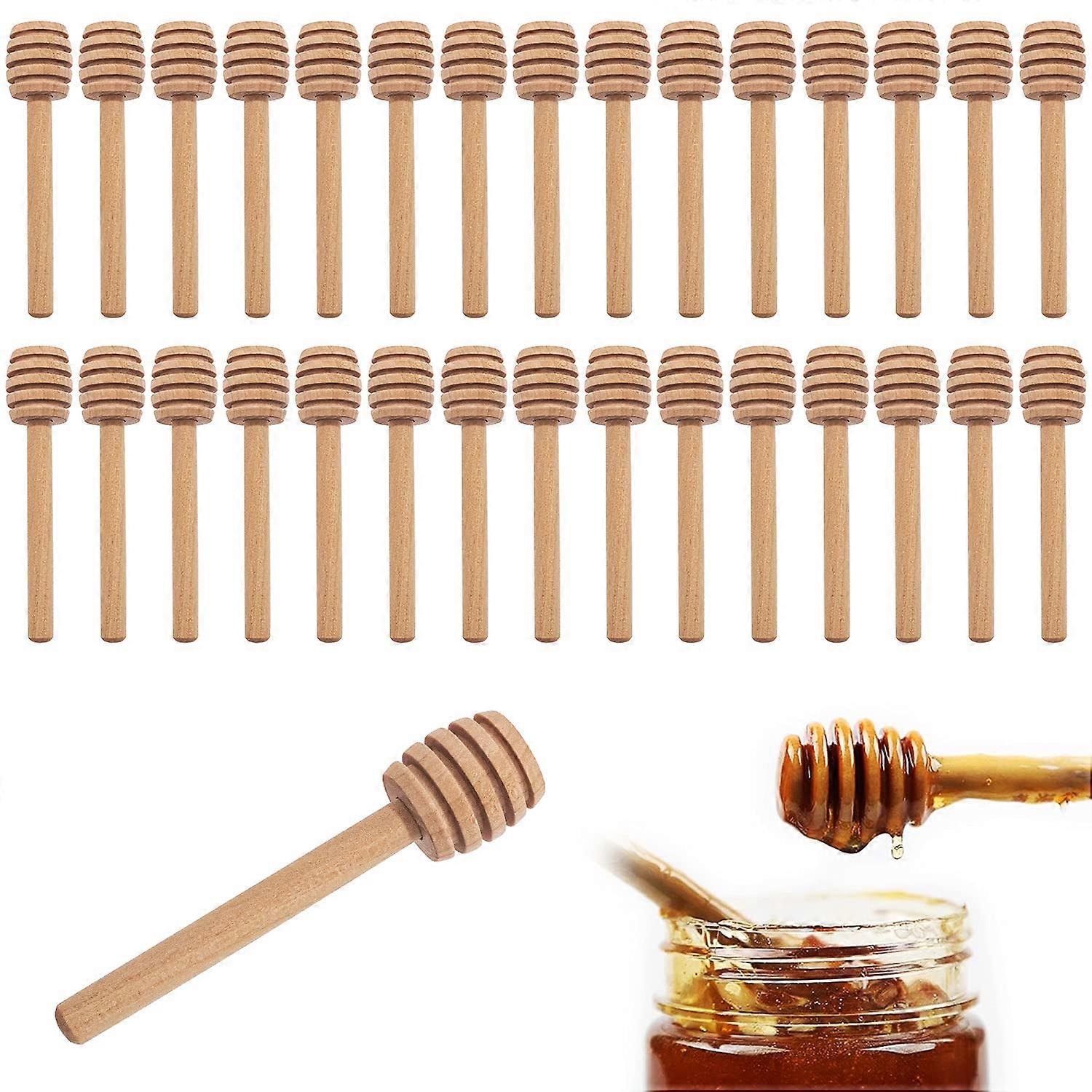 30pack of 8cm Wooden Honey Spoons, for Honey Jars (30 pieces)