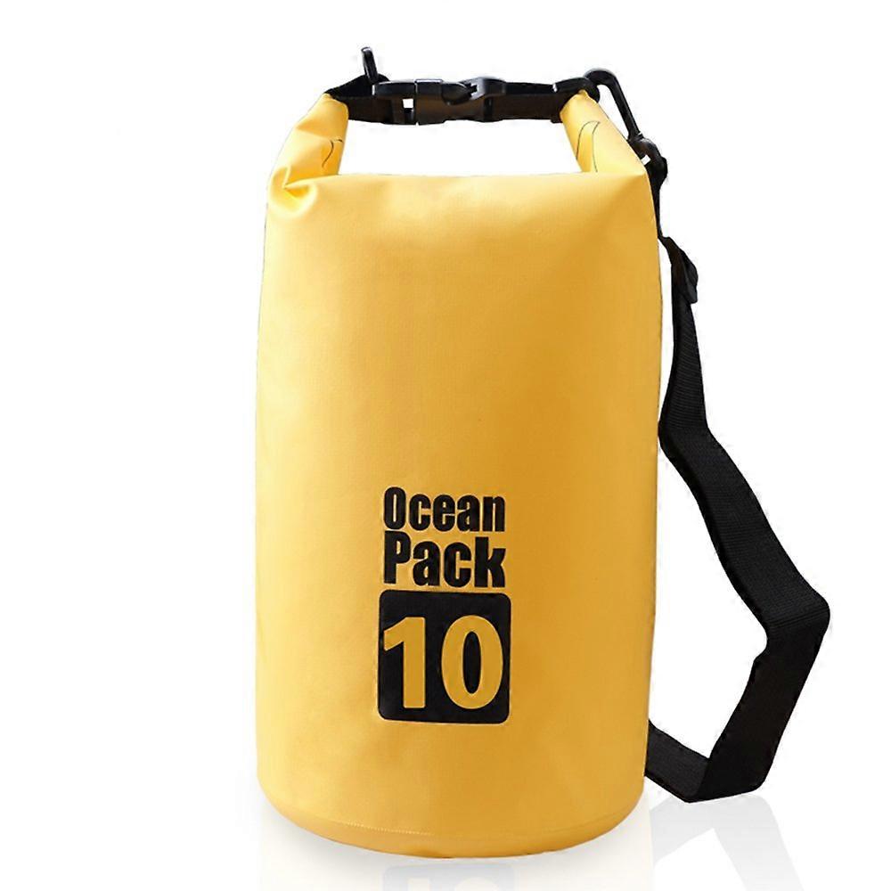 10L Floating Dry Bag with Adjustable Strap for Motorcycle Travel Hiking Exploration, yellow, Unit size, Modern
