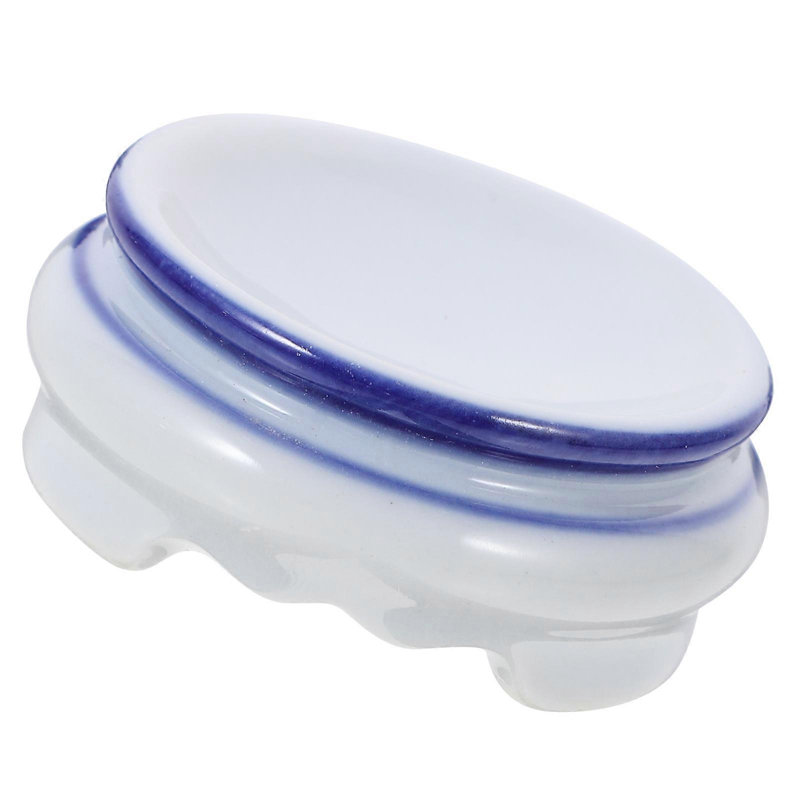 Crystal Ball Stand Ceramic Sphere Display Rack Home Decor Item White 5.00X5.00X2.00CM Display Support 1Set