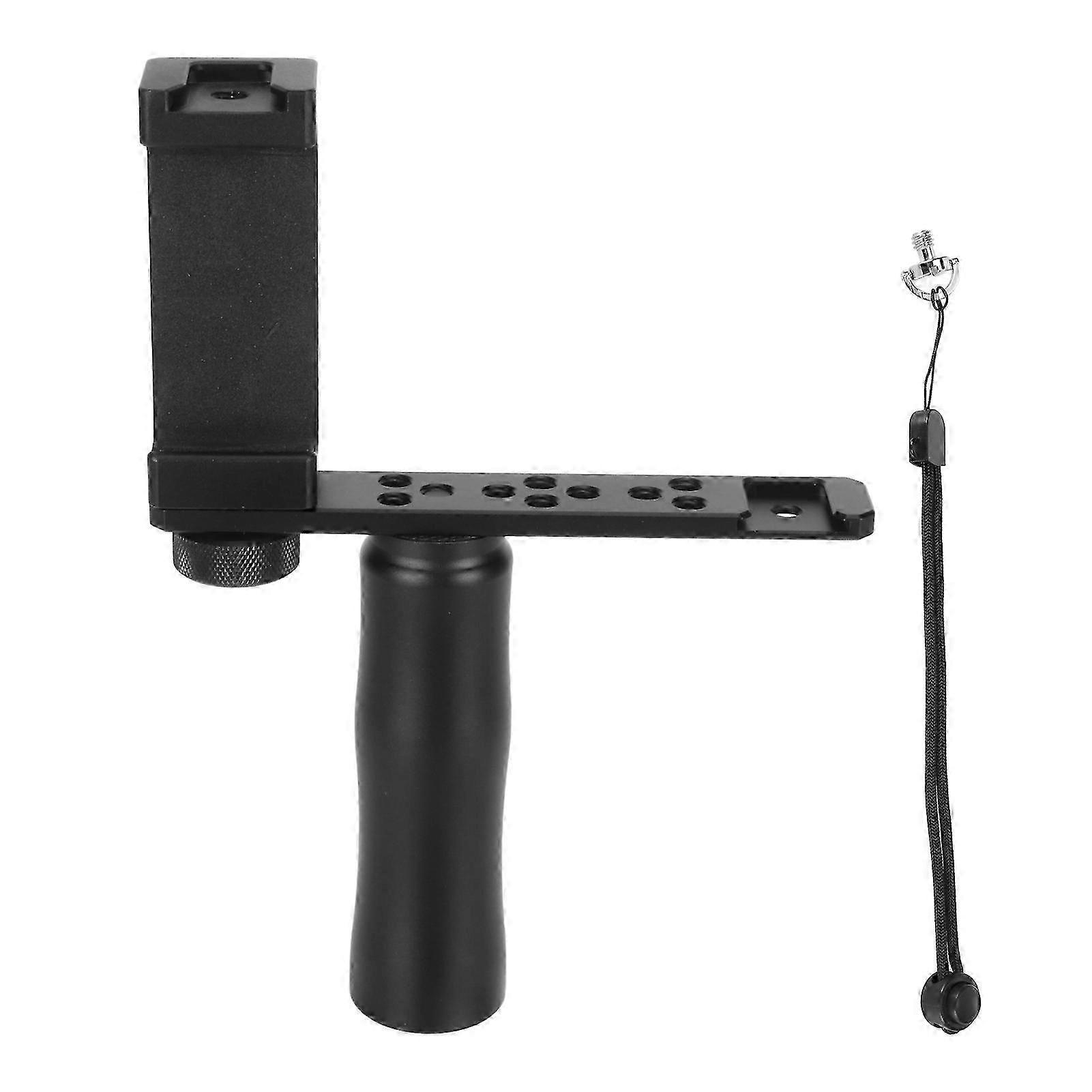 Adjustable Aluminum Alloy Video Stabilizer Grip for Smartphones with Cold Shoe for Filmmaking Use