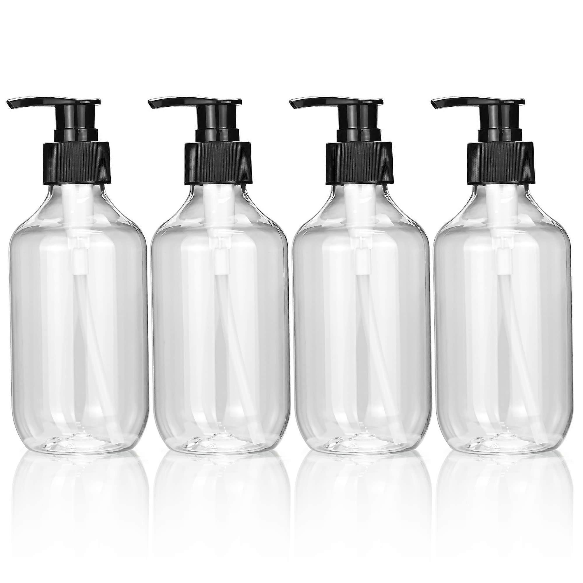 Empty Pump Bottles, 300 ml Refillable for Cooking Sauces, Soap Dispenser (4 Pieces)