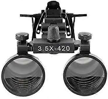 420mm Binocular Surgical Magnifier 3.5X with Metal Clip for Eyeglasses and Storage Case