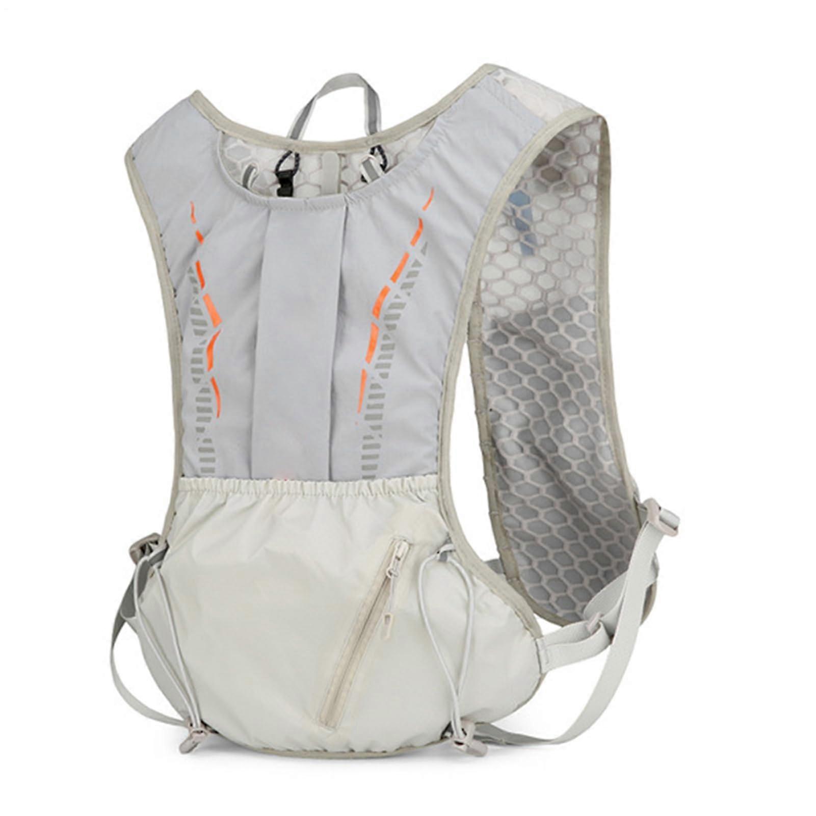 Wanderrucksack – Reflective backpack, waterproof hydration pack with for running, camping, cycling, gray B