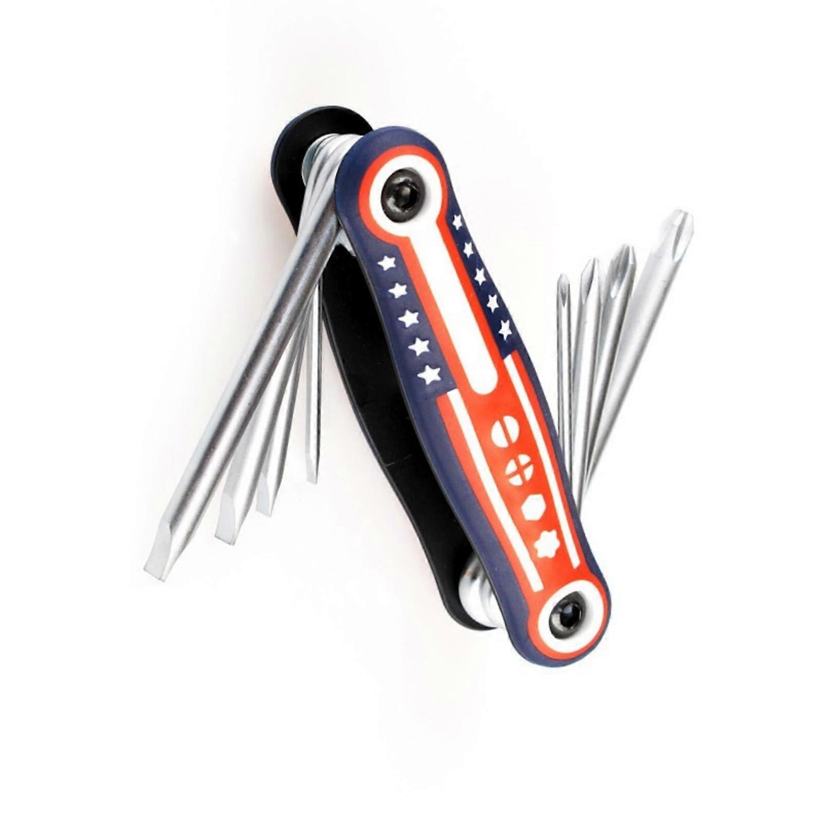 Portable Bicycles Tool Kits Folding Screwdriver Wrench Multitool for Mountain Bike and Easy Roadside Fixes Style3
