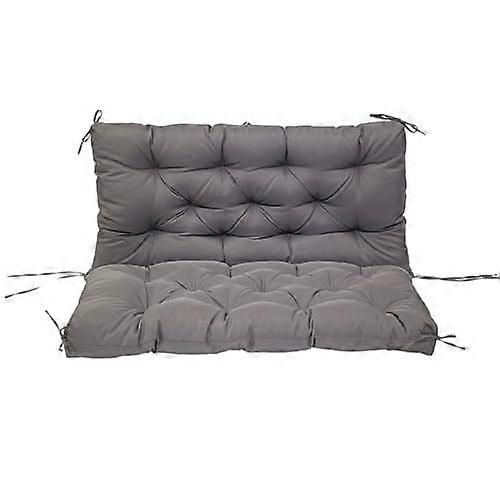 Double rattan chair cushion with  backrest and straps, waterproof, thickened for hammock swings.