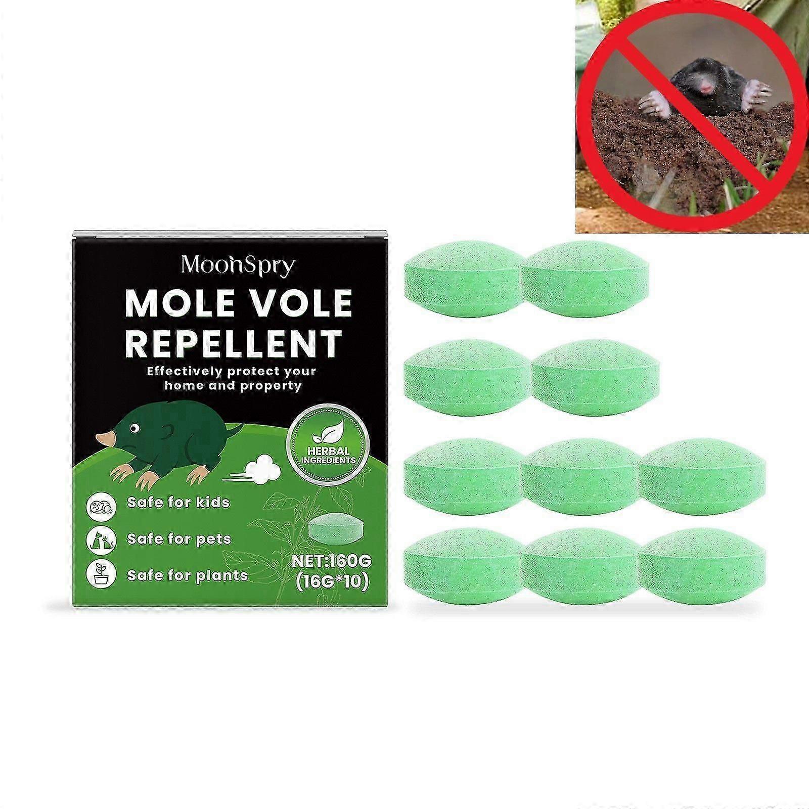 Mole Repellent - Powerful Vole Gopher Groundhog Rodent Repellant for Outdoor Lawn Garden Yard - Safe and Effective Gopher Mole Deterrent, Armadillo Re