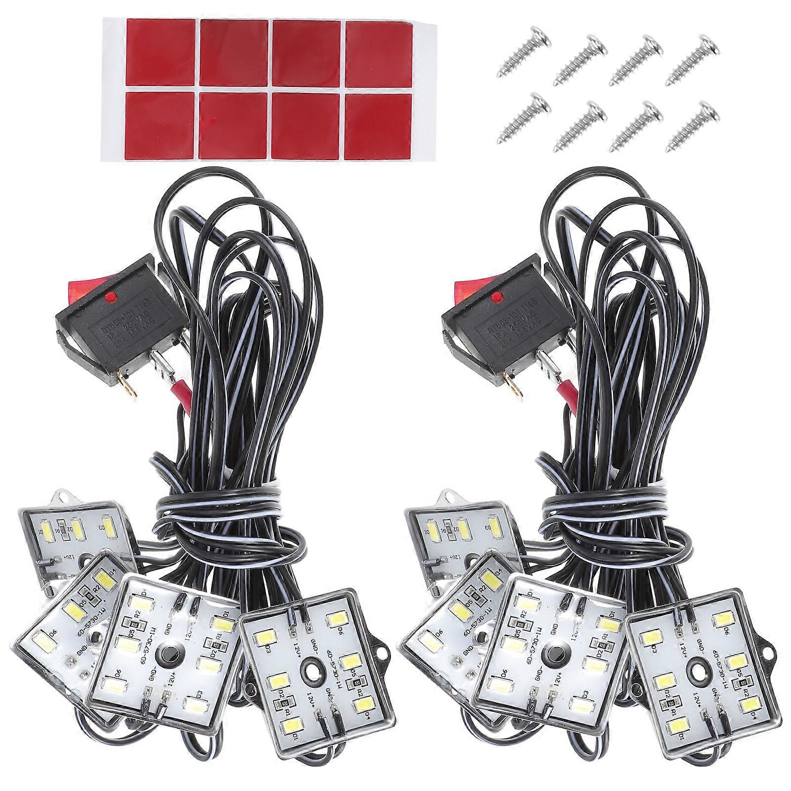 Off-Road Vehicle Modification Lights Camper Light For Rv Interior Lighting Rectangular Shape Simple Design 2Set