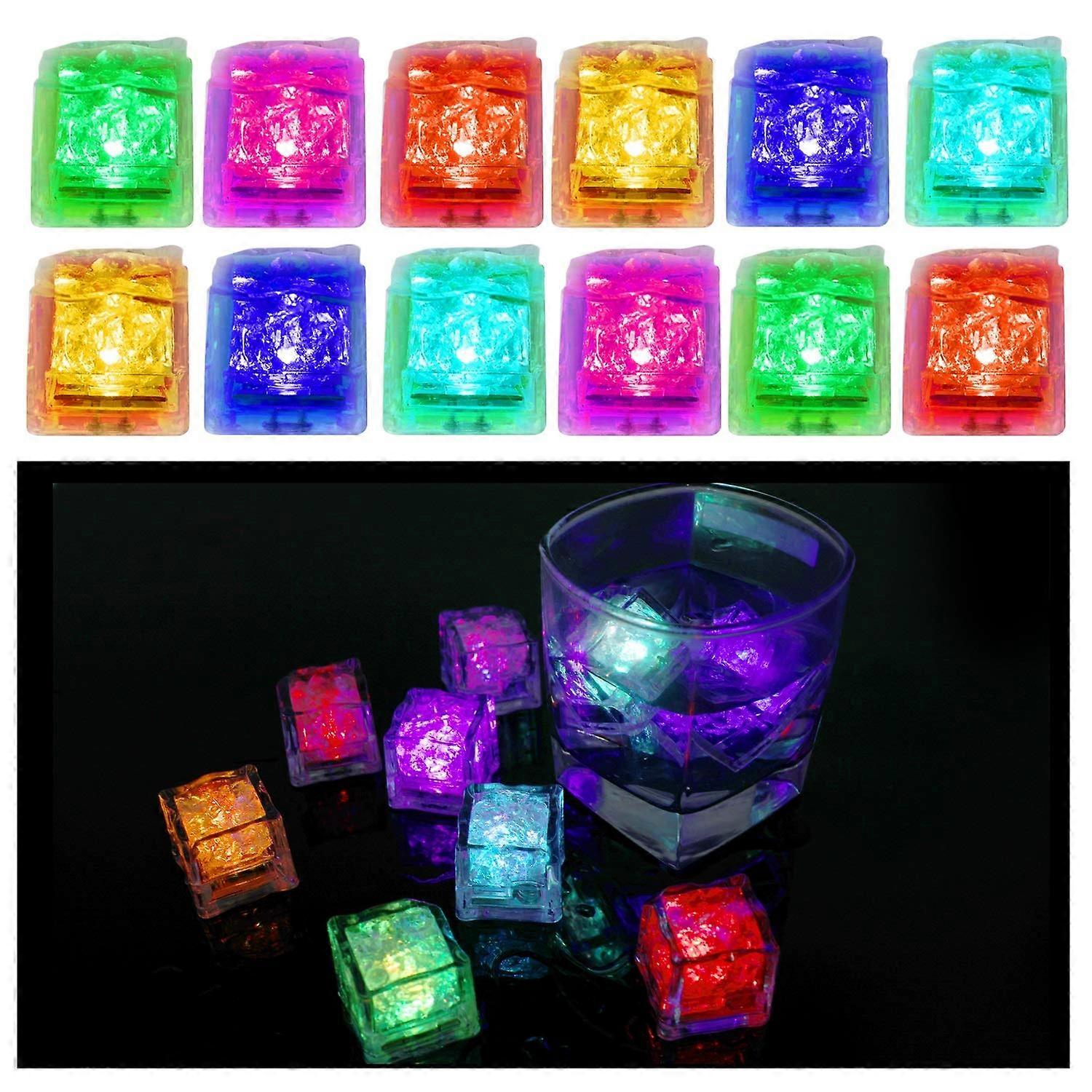 LED Ice Cube Glow Light For Wedding Decor, Party Lighting - Cube Shaped Decorative Light For Ambient Glow