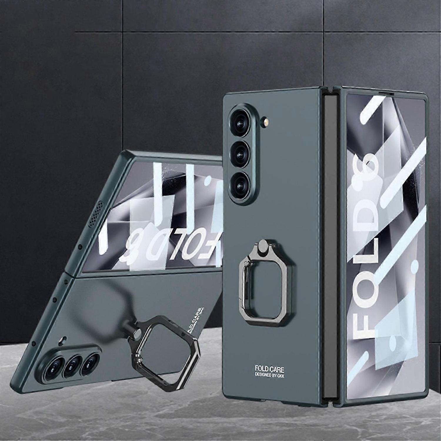 Compatible with Samsung Galaxy Z Fold 6 Case with Ring Holder 360Rotate, Ultra-Thin Slim Shockproof