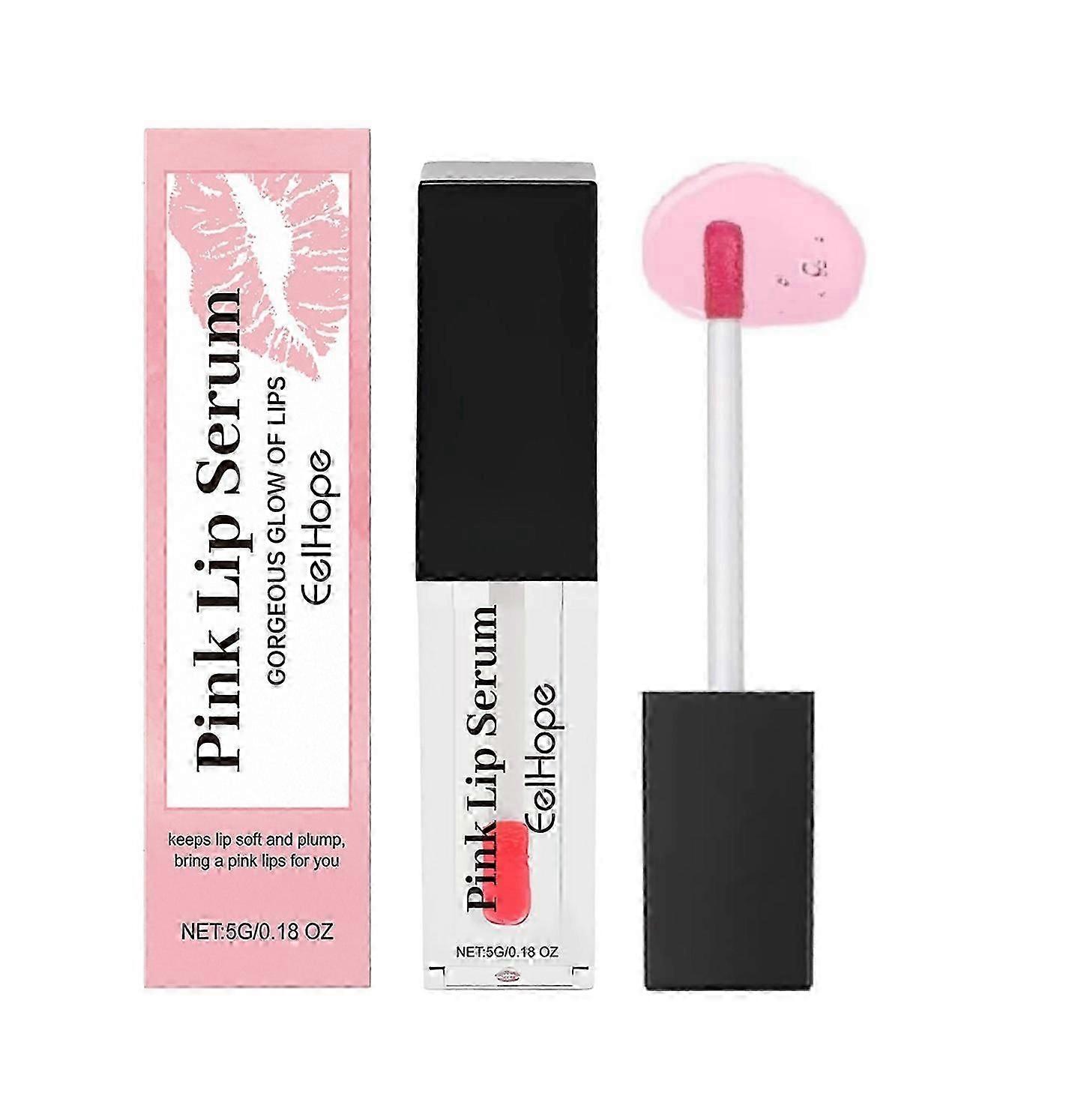 Color Changing Lip Gloss, Pink Magic Mood Lipstick Hydrating Lip Glow Oil Lip Tint Lip Inks Stain Lip Balm Not Greasy Transparent Plumping Lip Serum f
