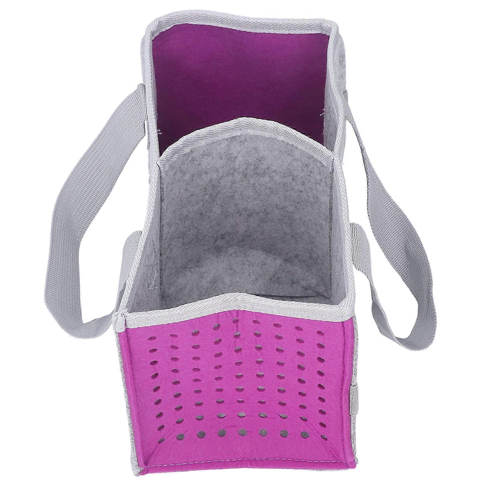 Portable Carrying Storage Bag Extra Space Felt Cloth Case for Toniebox Player Starter Set Purple