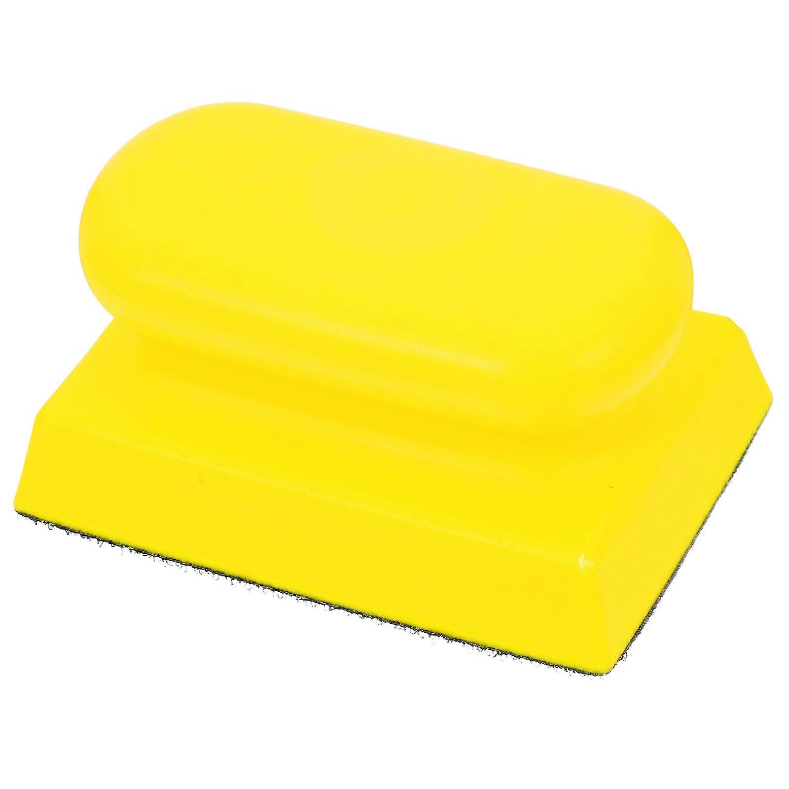 Hand Sanding Block Sander Tool with Soft Elastic Self Adhesive Sanding Pad for Wood Furniture and Auto Body