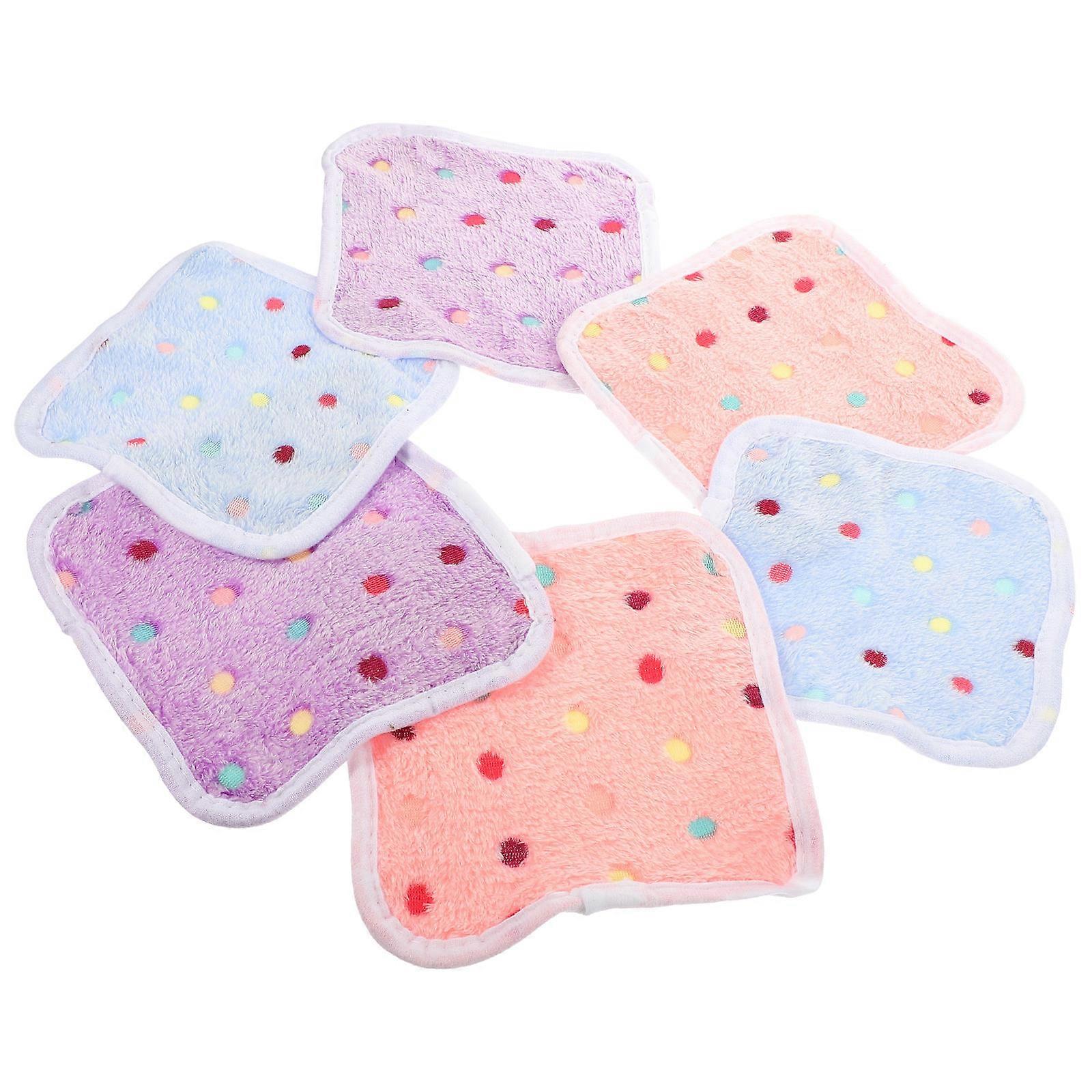 6pcs Soft Fleece Hamster Mats for Daily Use Blanket for Hamster Cages, Guinea Pig Pads, Durable Animal Bedding