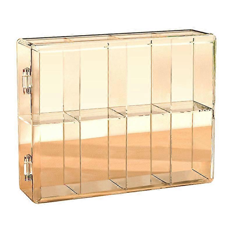 8 Grid Cartoon Anime Figure Storage Box 8 Compartment Transparent Anime Figure Display Case for Home