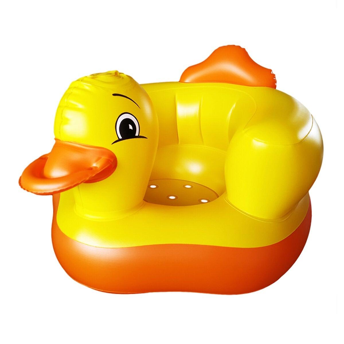 Cartoon Cute Yellow Duck Inflatable Toys Portable Sofa Multi-functional Bathroom Sofa Chair For Kids Gift