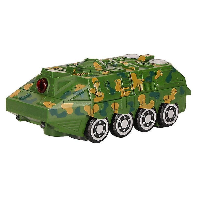 Electric Acousto-optic Universal Wheel Transform Armed Vehicle Model With Led Lights Music Diecast Toy For Kids Gift
