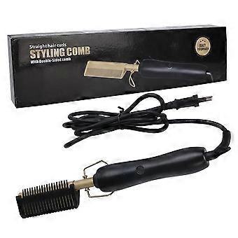 Hair Straightener Comb Wet Dry Dual Use Multi Functional Men Beard Styling Comb 110-240V(EU Plug )YMMR)