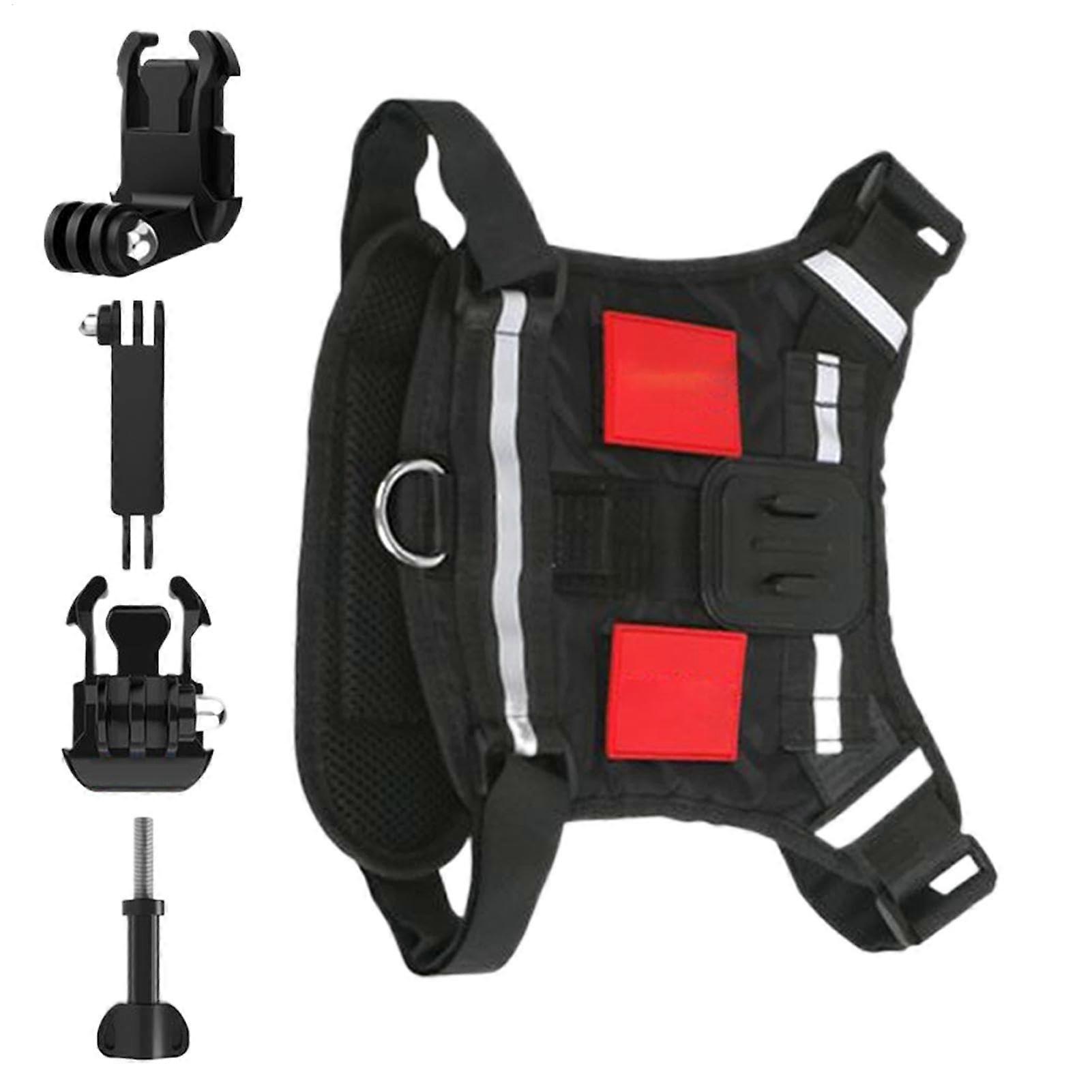 Camera Dog Harness with Mounting Base, Adjustable Chest and Back Fixation for Small Dogs, Ideal for Adventures and Training