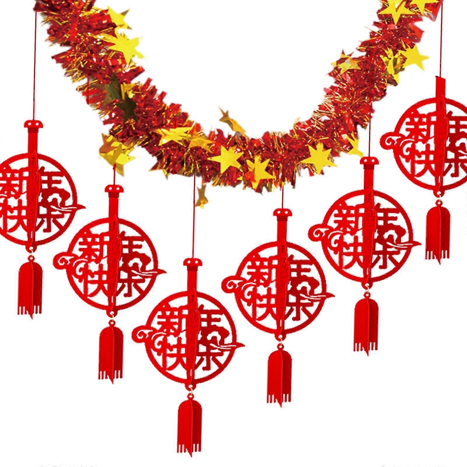 Chinese Year Hanging Banner, Garland, Lunar Year, Decoration, Door Curtain for TV Background, Front Door, Window