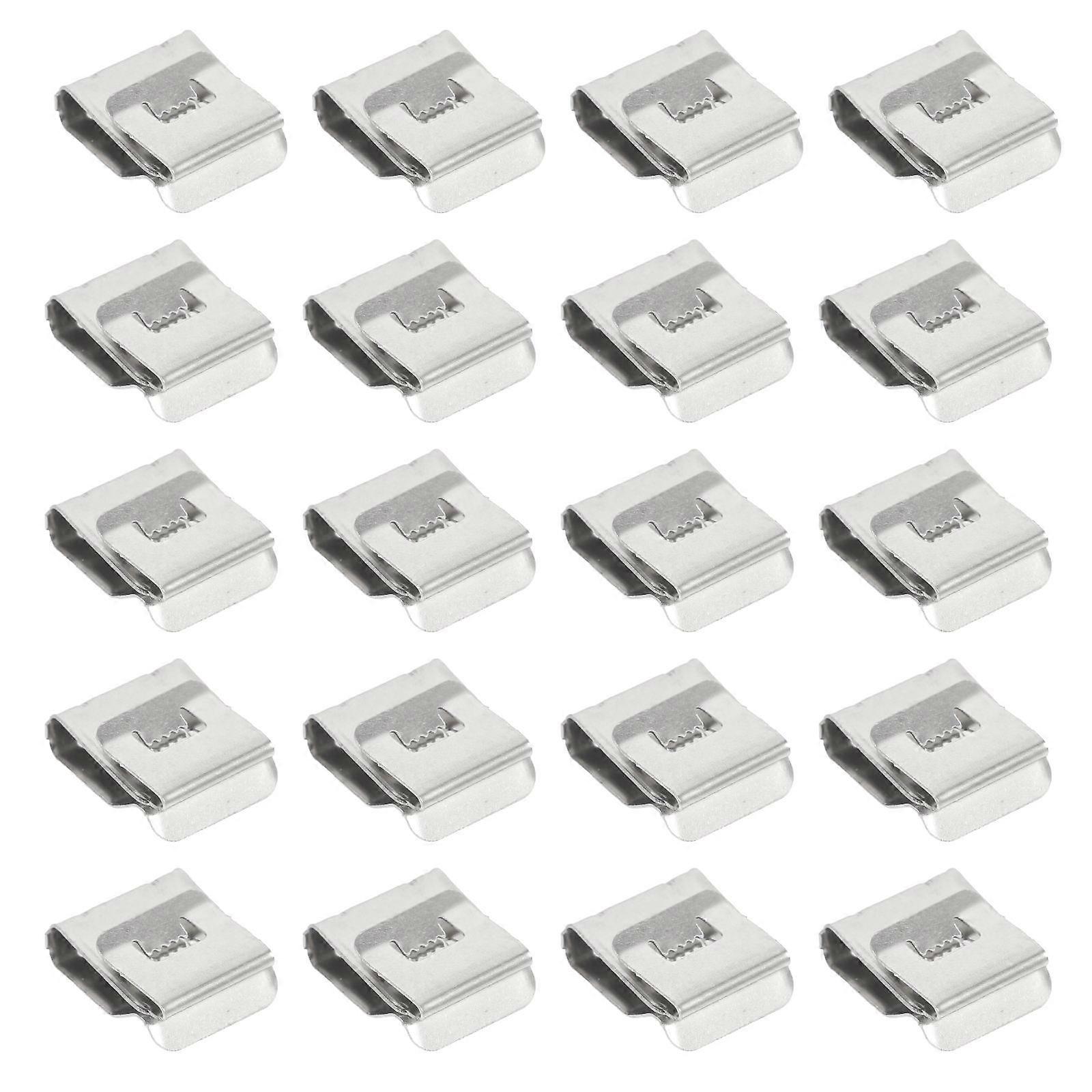 Photovoltaic Panel Accessories Solar Panel Cable Clips For Photovoltaic Installation Rectangular Silver 2.08X1.82X0.60CM Cable Management 30Pcs