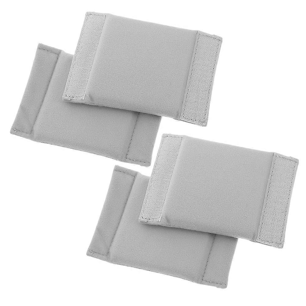 4pcs Adjustable Padded Camera Bag Dividers with Shock Absorbing Cushions for Safe Lens Storage – Grey Inserts for Easy Organization