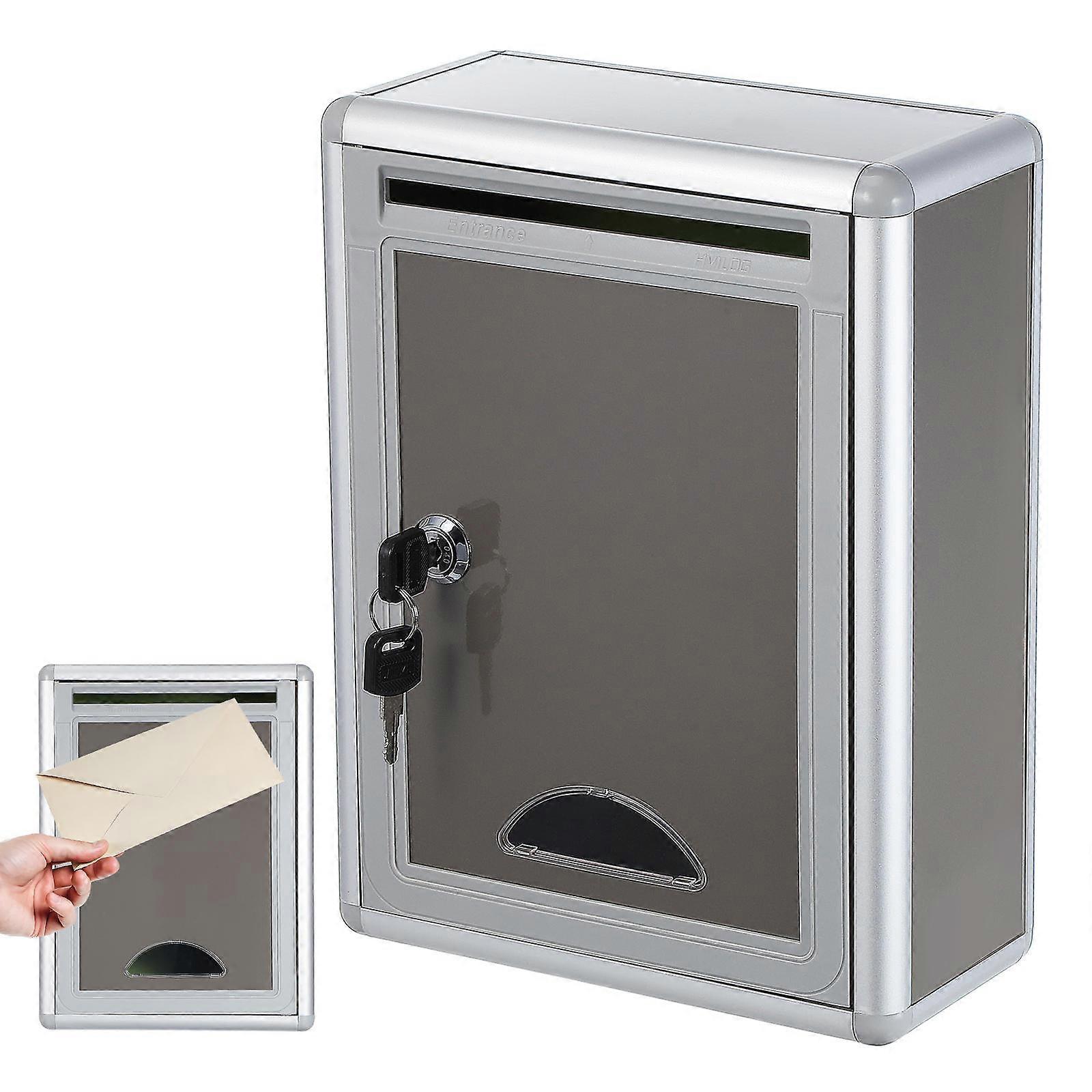 Locking Box Wall Mount Stainless Steel Rectangular For Company Environment 1Pack