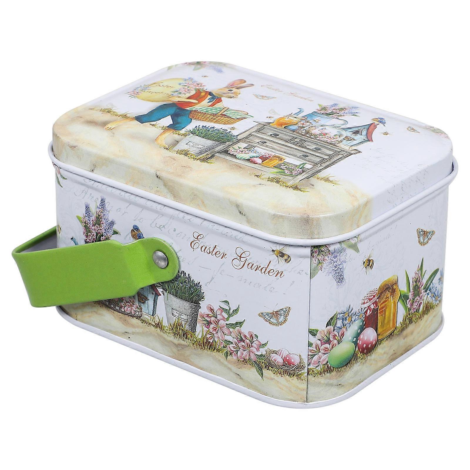 Biscuit Candy Boxes Tinplate Material Rectangular Shape Suitable For Other Parties 1Set