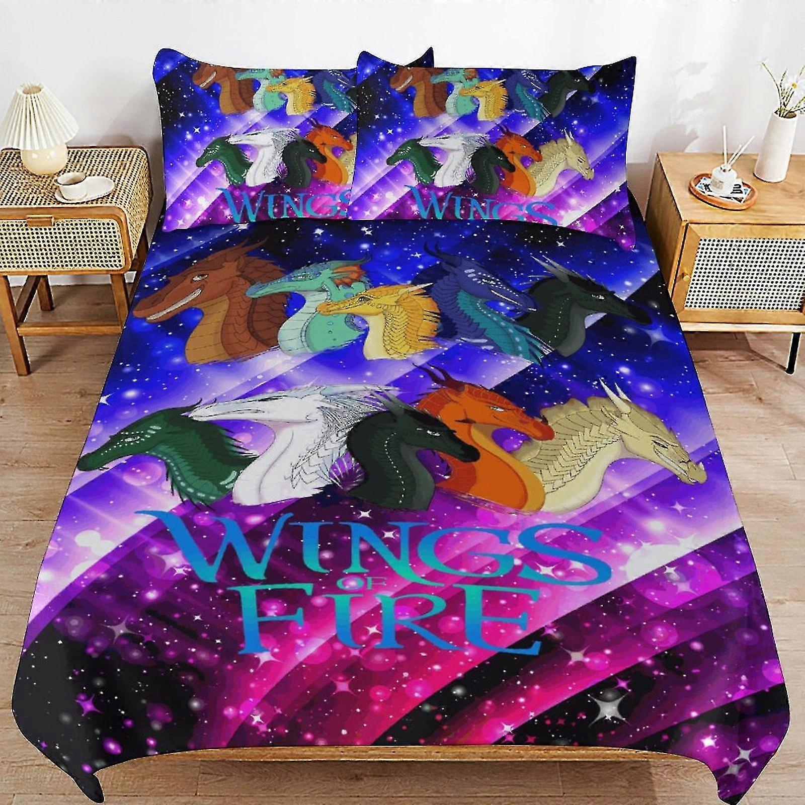 Conjunto de cama leve de 3 peças com capa de edredom impressa em 3D e fronhas para crianças