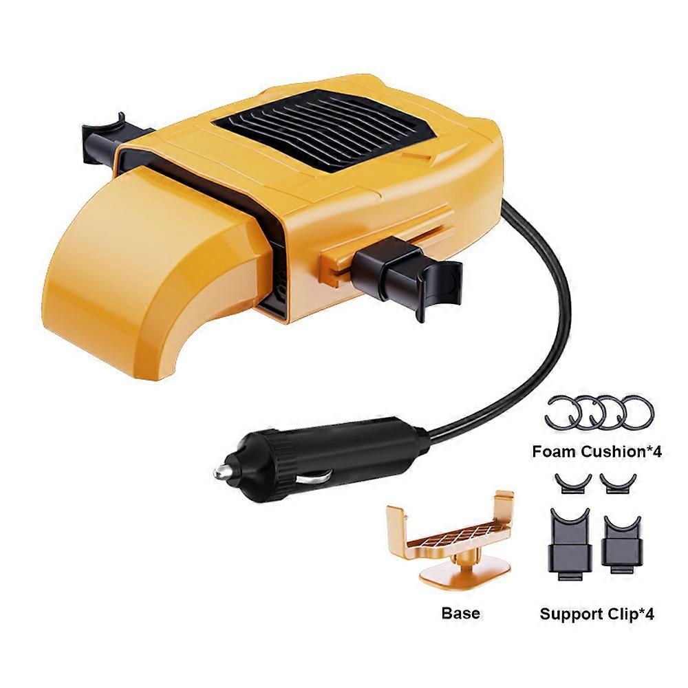 Portable Car Heater, 12V Fast Heating or Cooling Fan with 360 Degree Rotating Head, 2-In-1 Defroster Heater for Car