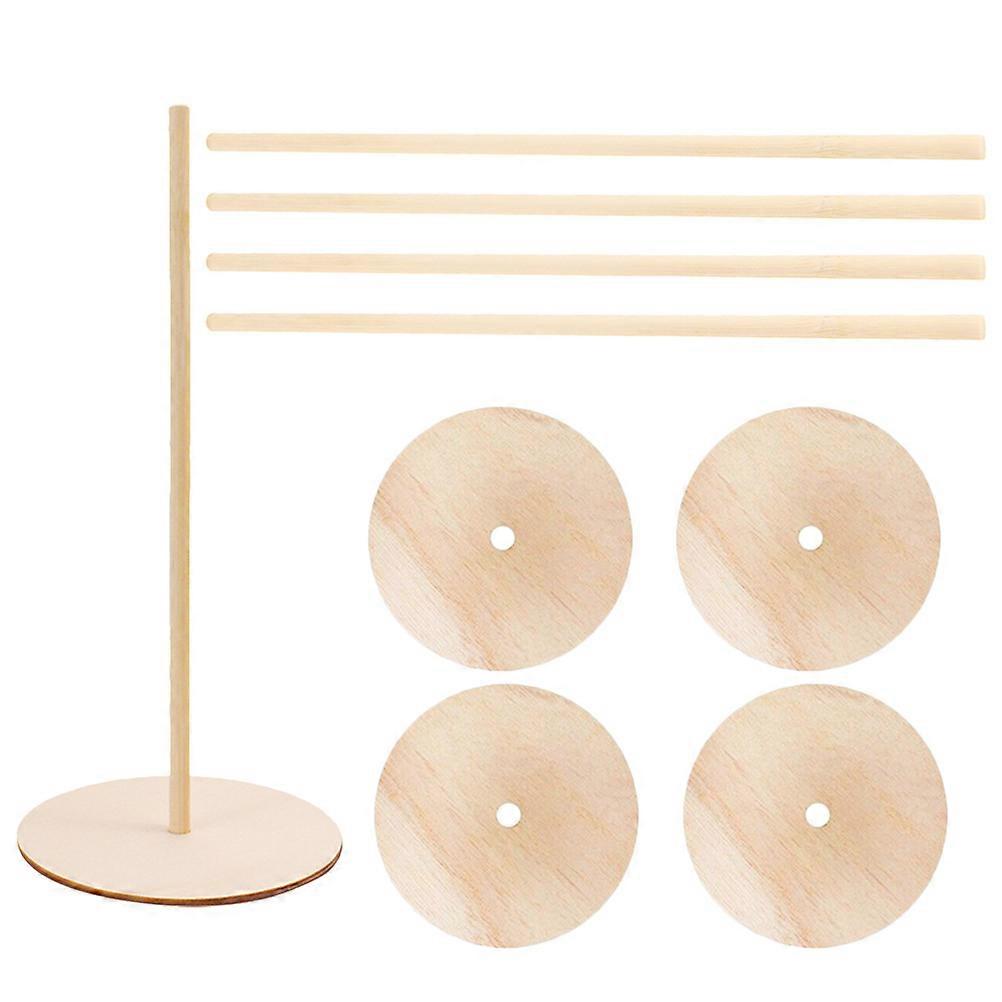 5 pcs Wooden Donut Stands Removable Display Holders for Birthday Events