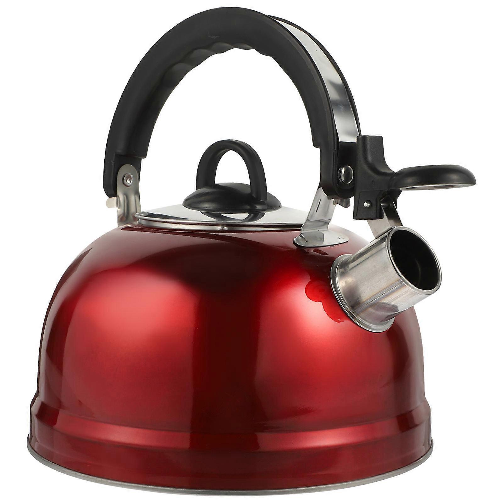 Stainless Steel Whistling Kettle Hemispherical Tea Kettle Sound Alert