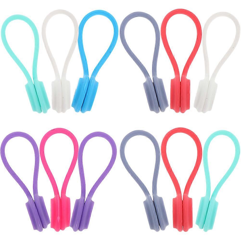 Magnetic Cord Winder Cable Organizer For Tech Users Daily Use Earphone Organization Reusable Silicone 24Pcs