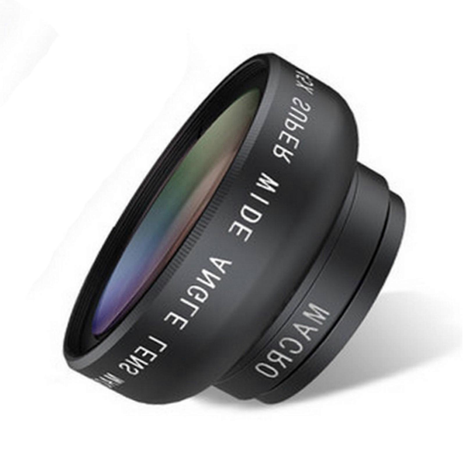 Professional 0.45X Wide Angle Lens Multicoated Glass Lens with Build In Macro for Capturing Landscapes and Close Up Black