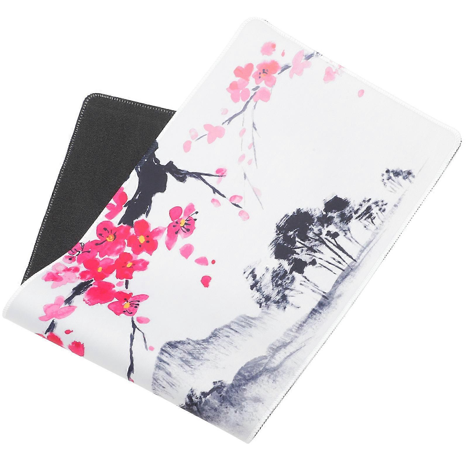 Gaming Mousepad Rectangular Shape Minimalist Style Rubber Base 1Pcs