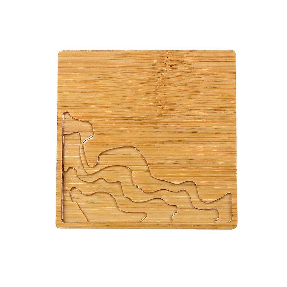 Modern Placemats Bamboo Place Mat Protect Table Cutlery Cups 3.1×3.1×0.2in 1Pack