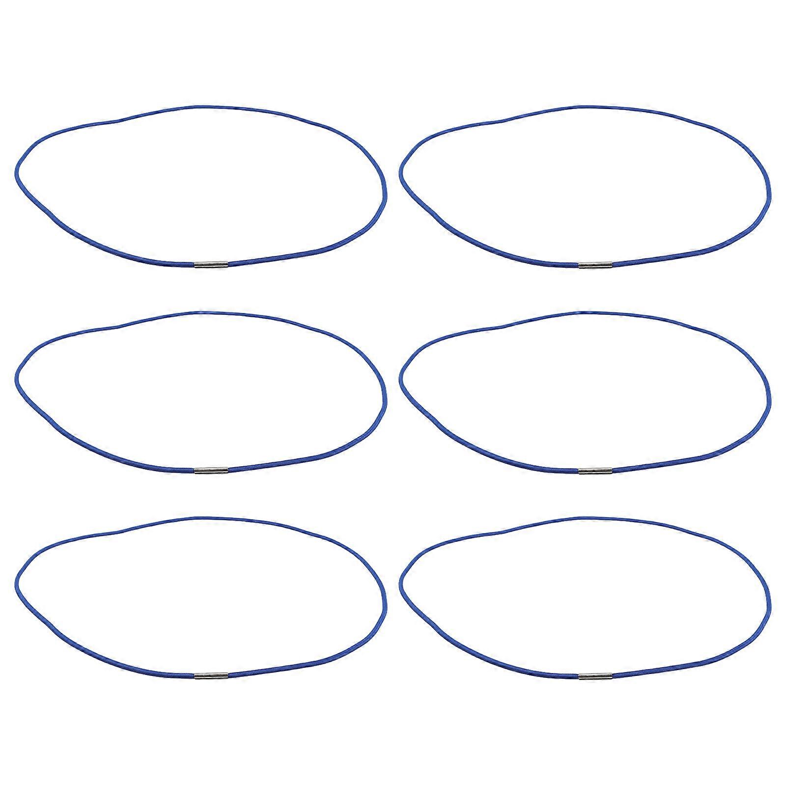 Garbage Can Elastic Bands for Trash Bag Fastening 6Pcs Blue Adjustable Bands