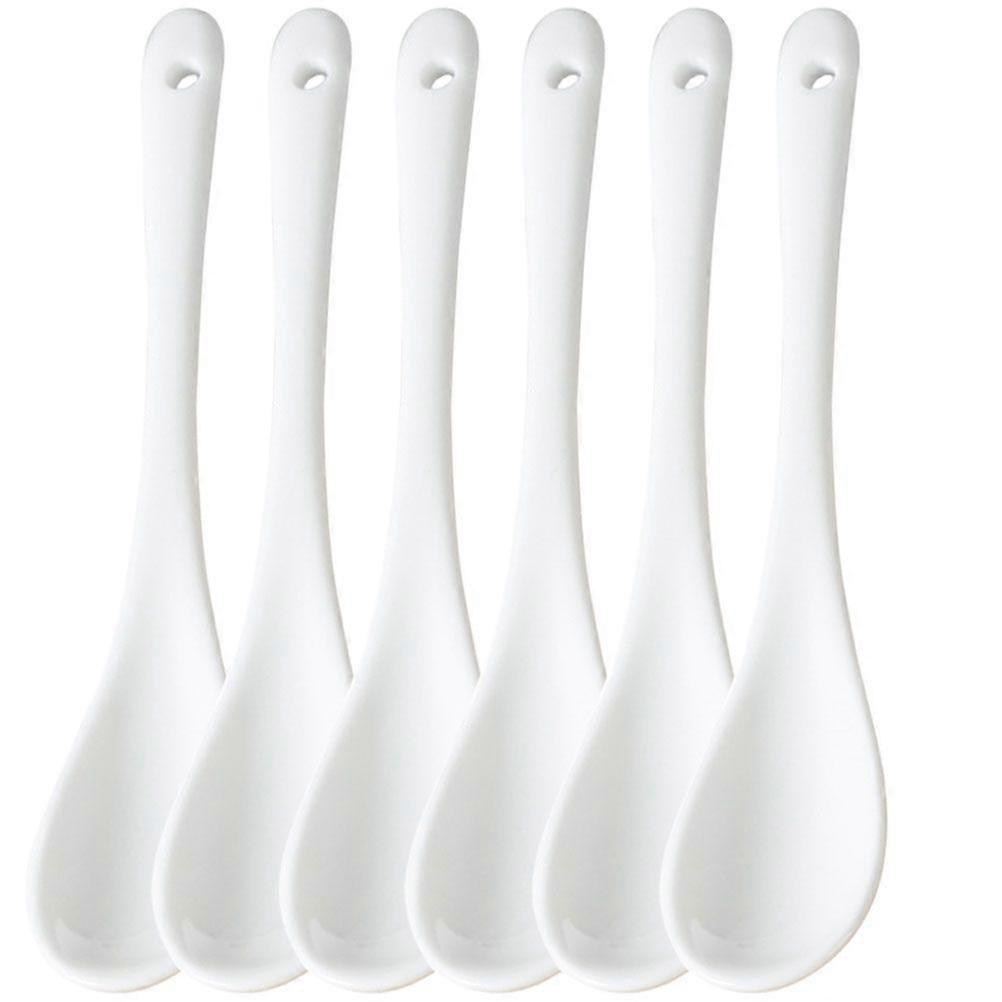 6Pcs Juice Mixing Spoons Beverage Drinking Stirring Spoons Soup Mixing Spoons